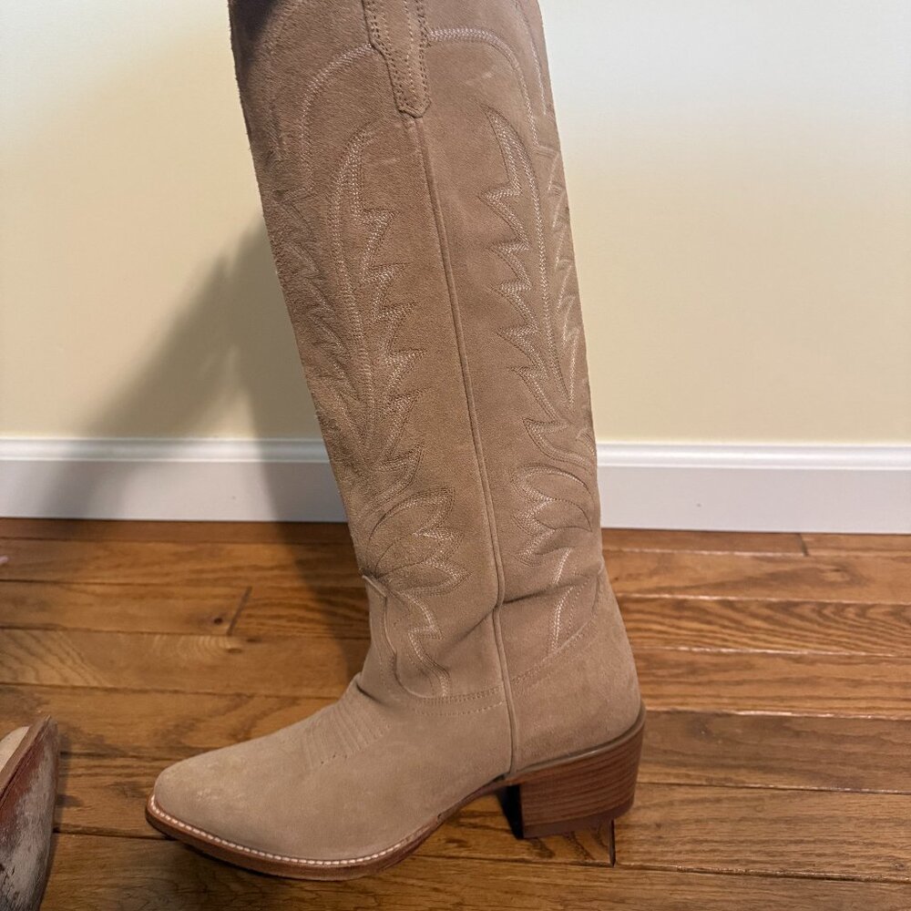 Tecovas The Abby Driftwood Suede LIKE NEW 10.5 - Picture 5 of 15